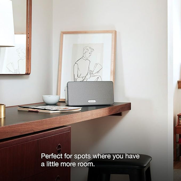 Sonos Play:3 - Mid-Sized Wireless Smart Home Speaker for Streaming Music, Amazon certified and works with Alexa. (White)