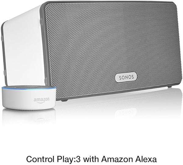 Sonos Play:3 - Mid-Sized Wireless Smart Home Speaker for Streaming Music, Amazon certified and works with Alexa. (White)
