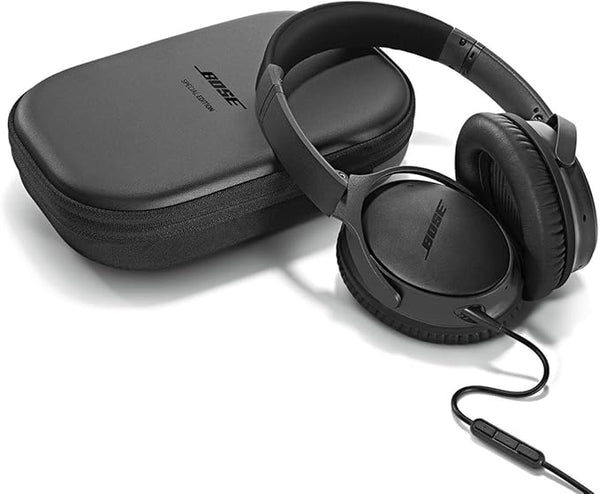 Bose QuietComfort 25 Acoustic Noise Cancelling Headphones for Apple Devices, Triple Black (Wired, 3.5mm)