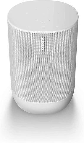 Sonos Move - Battery-Powered Smart Speaker, Wi-Fi and Bluetooth with Alexa Built-in - Lunar White