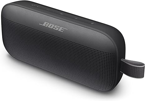 Bose SoundLink Flex Bluetooth Speaker, Portable Speaker with Microphone, Wireless Waterproof Speaker for Travel, Outdoor and Pool Use, Black