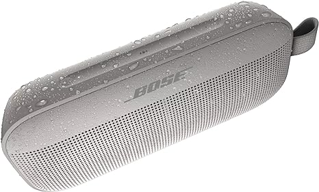 Bose SoundLink Flex Bluetooth Speaker, Portable Speaker with Microphone, Wireless Waterproof Speaker for Travel, Outdoor and Pool Use, White