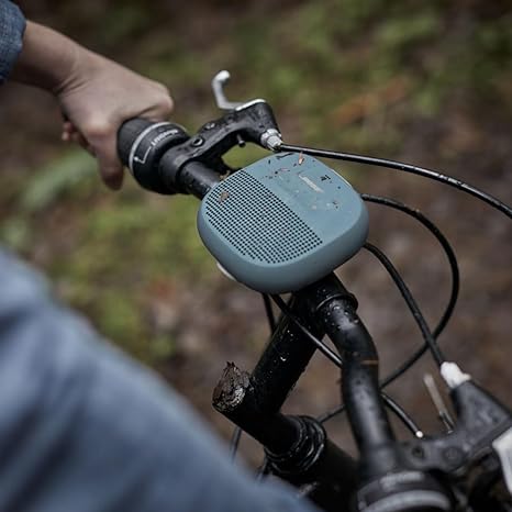 Bose SoundLink Micro Bluetooth Speaker: Small Portable Waterproof Speaker with Microphone, Stone Blue