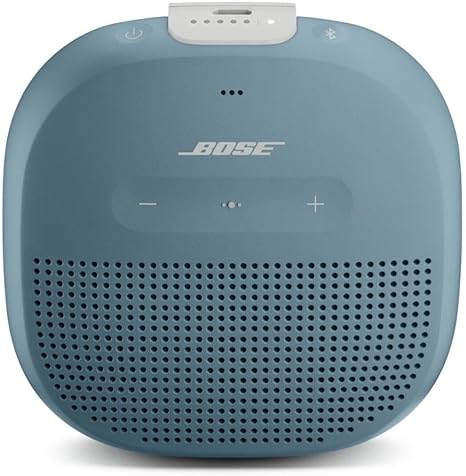 Bose SoundLink Micro Bluetooth Speaker: Small Portable Waterproof Speaker with Microphone, Stone Blue