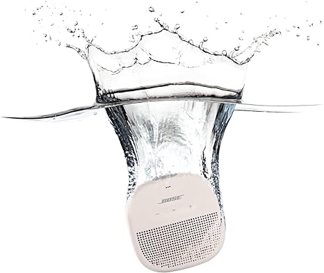 Bose SoundLink Micro Bluetooth Speaker: Small Portable Waterproof Speaker with Microphone, White Smoke